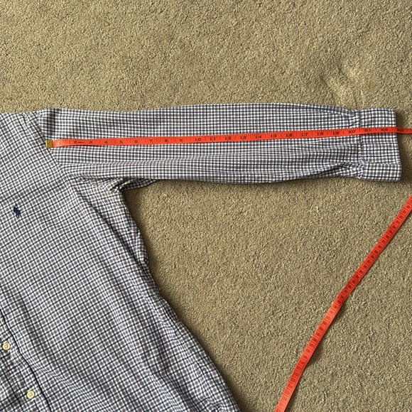 Ralph Lauren Purple Plaid Button Up Mens Med 100% Cotton Professional Work EUC - Picture 14 of 14